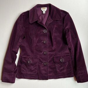 Talbots velour jacket